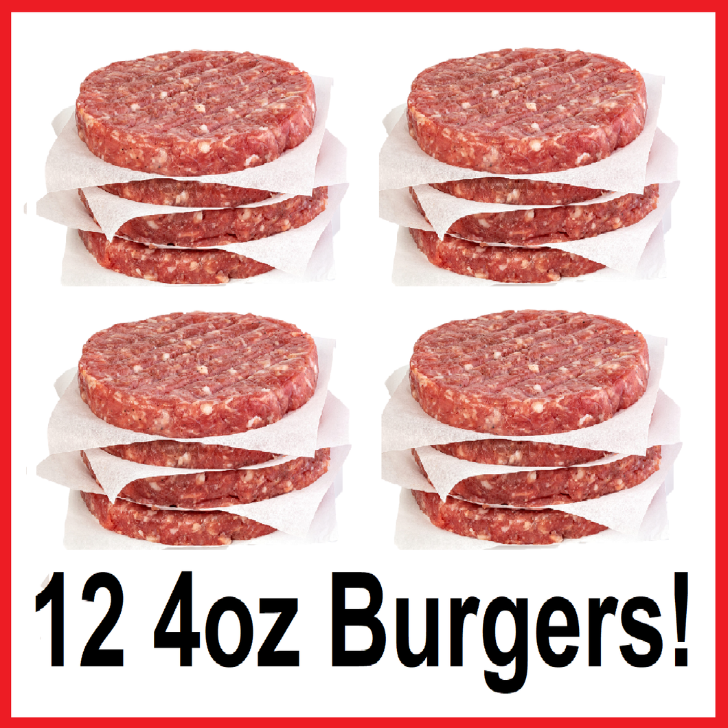 Steak Burger  12 x 4oz