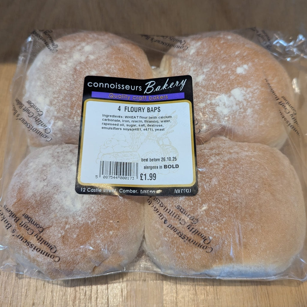Connoisseurs Bakery – 4 Floury Baps