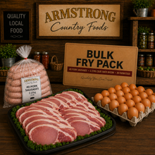 Load image into Gallery viewer, Bulk Fry Pack - 40 Pork Sausages, 2.27KG Back Bacon and 30 Eggs
