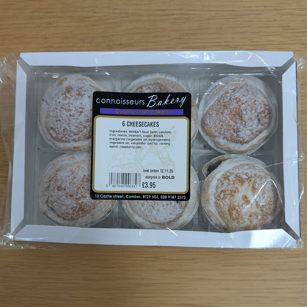 Connoisseurs Bakery -6 Mini Baked Cheesecakes