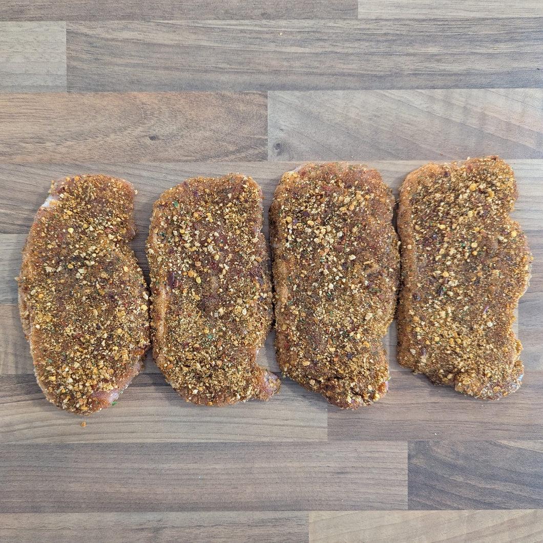 Fresh Boneless Salted Chilli Pork Chops.