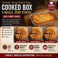 Cooked Box, 1 of Each Pie and 2 Lasagnes!