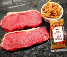 Load image into Gallery viewer, Valentines Steak Deal: 2x8oz Sirloin Steak Dinner Kit, Mushrooms and Side Dish
