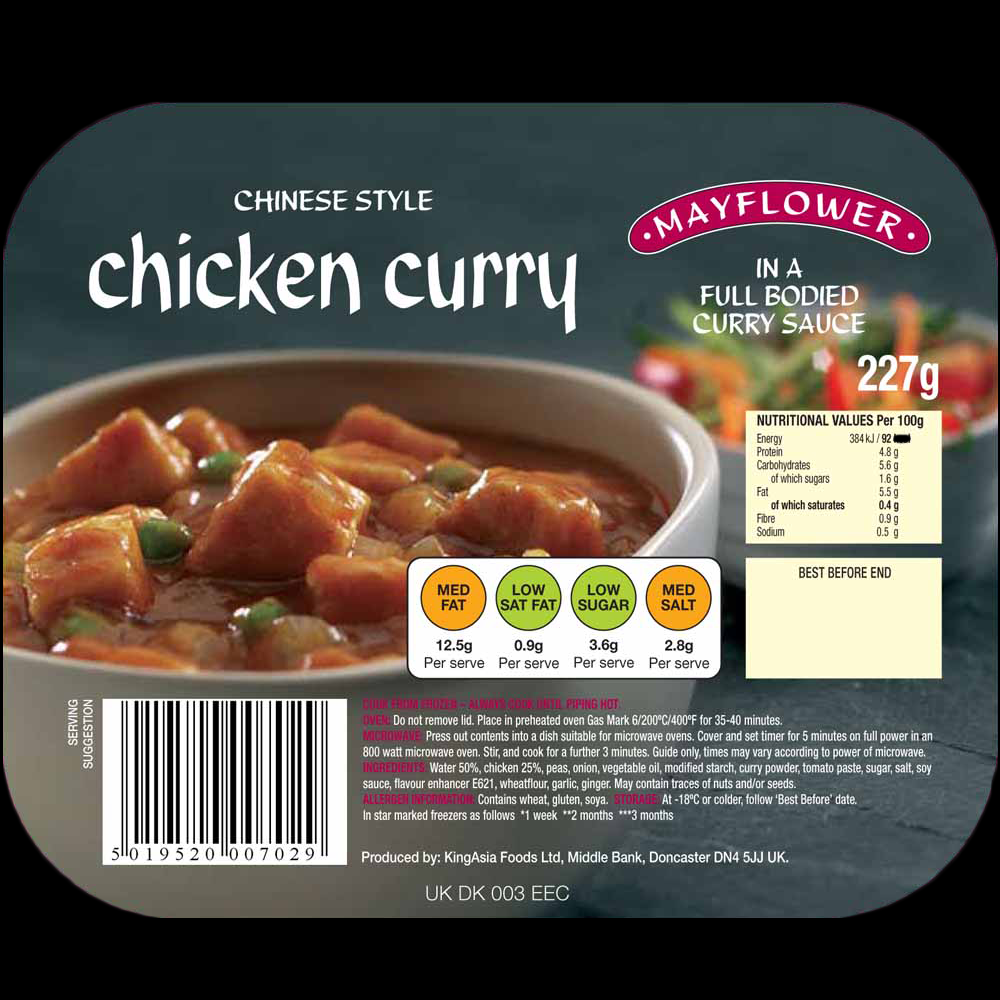 Mayflower Curry Ingredients Mayflower Mild Curry Sauce