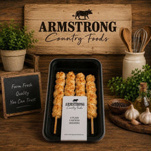Load image into Gallery viewer, 4 Chicken Kebab Skewers - 400g  - Plain
