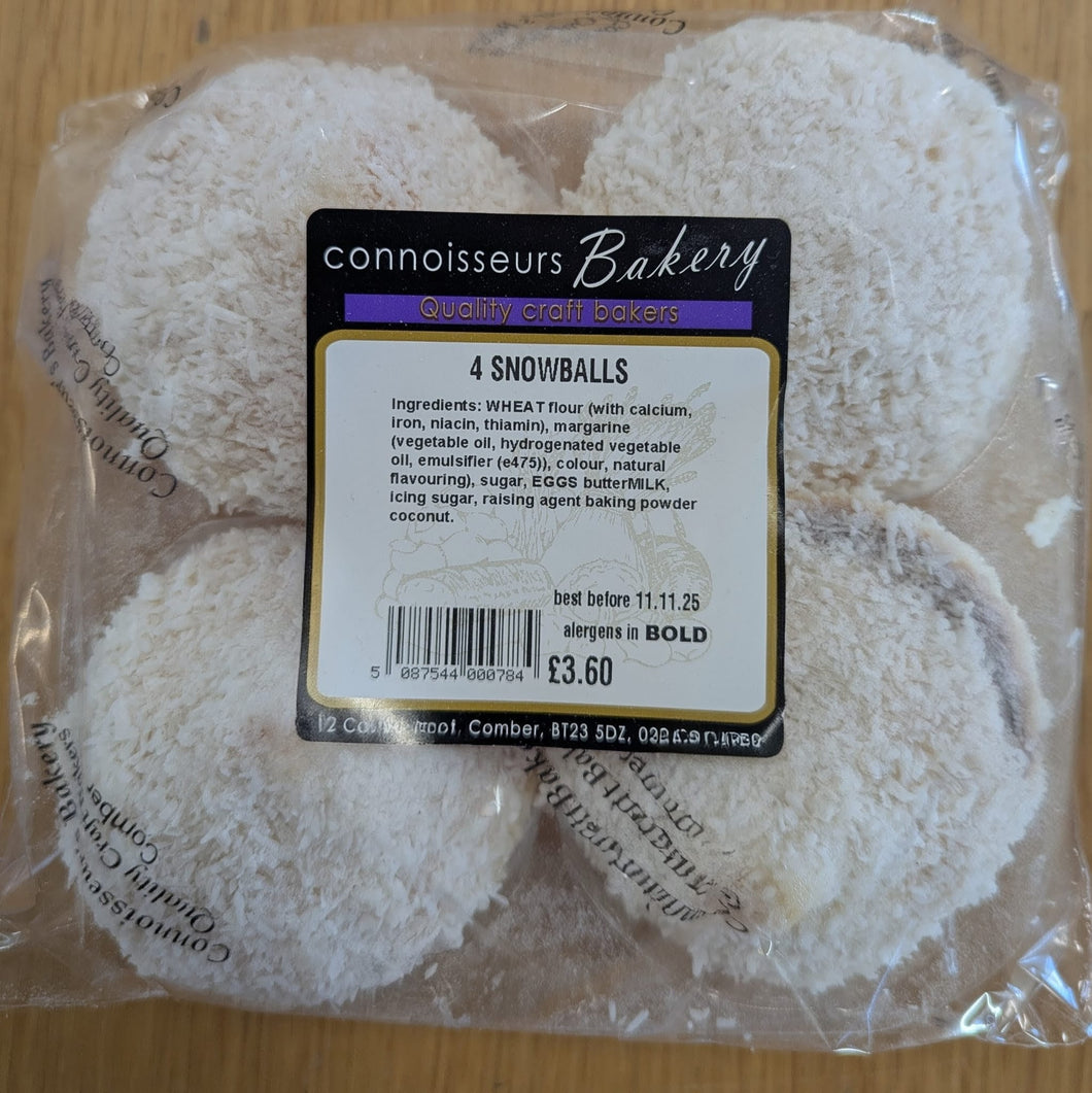 Connoisseurs Bakery - 4 Snowballs