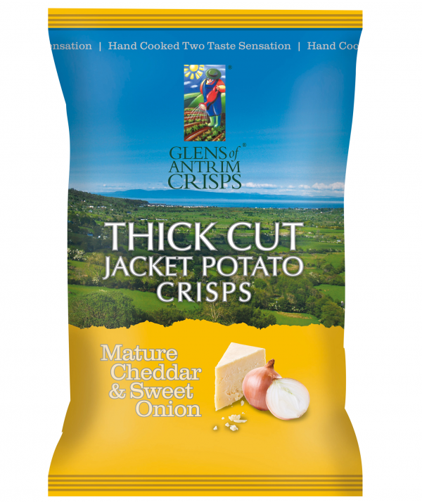 Glens Of Antrim Mature Cheddar and Sweet Onion Crisps