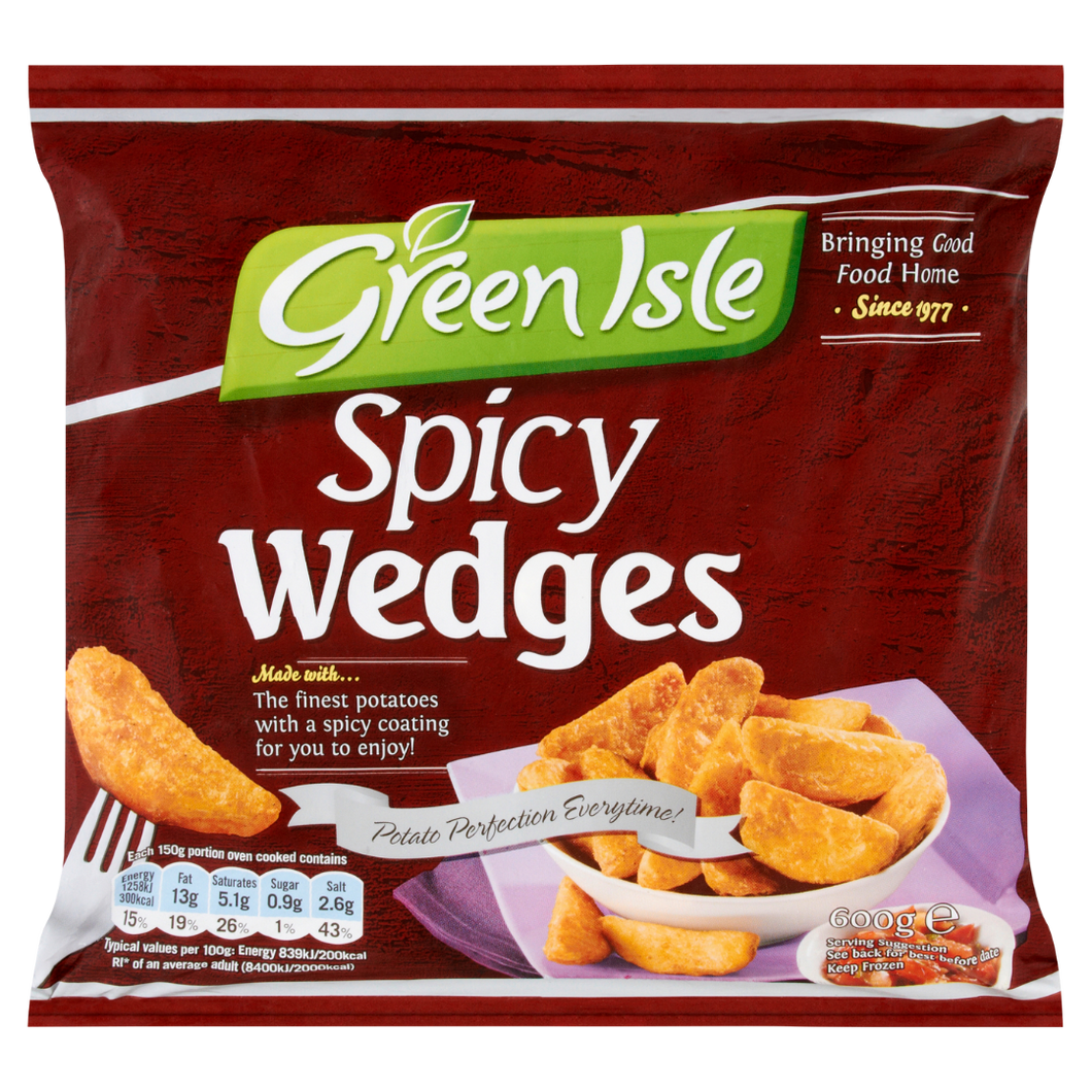 Green Isle Spicy Wedges - 600g