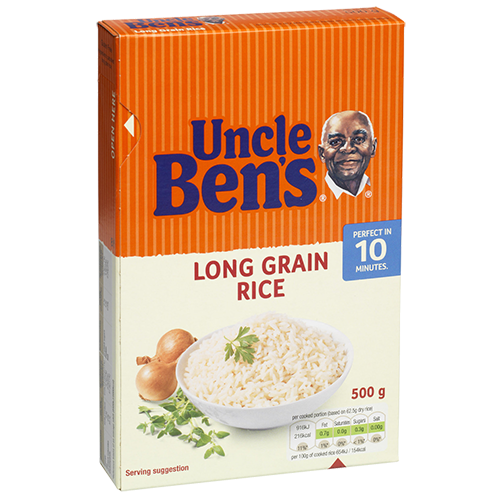Uncle Bens Long Grain Rice 500g Box